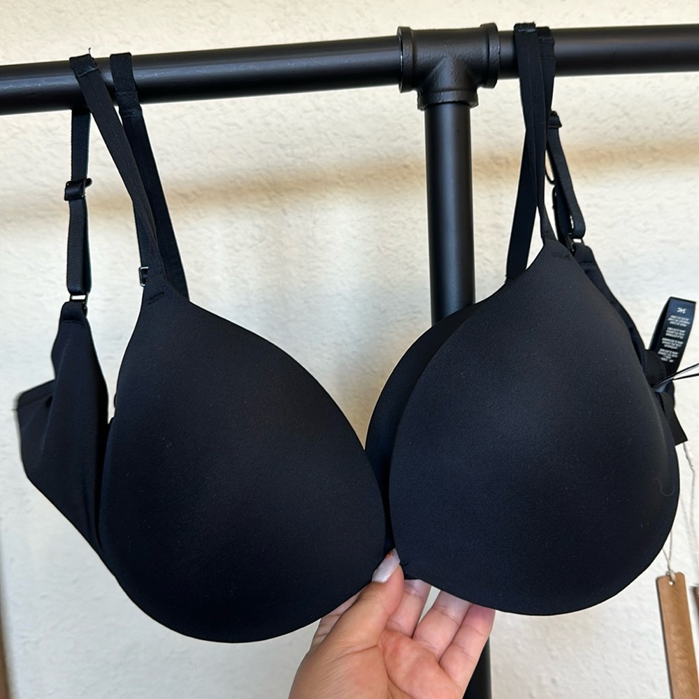 SKIMS Customized Push-Up Plunge Bra Onyx NWT are‎ 34D
